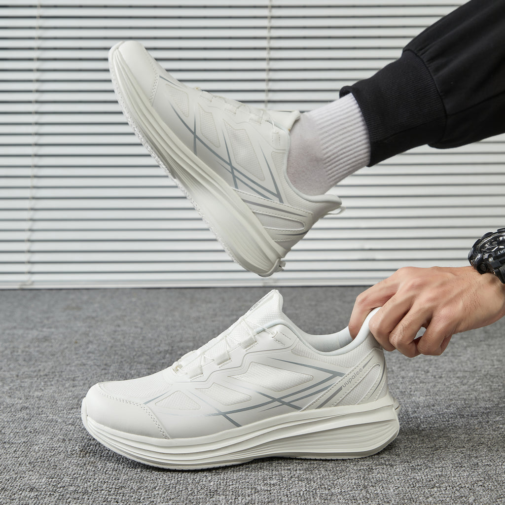 World's First Adjustable Hands Free Shoes for Unisex – Self Lacing Walking Shoes with Innovative Design, No-Tie Laces, No-Bend Convenience, Slip on & Slide & Go