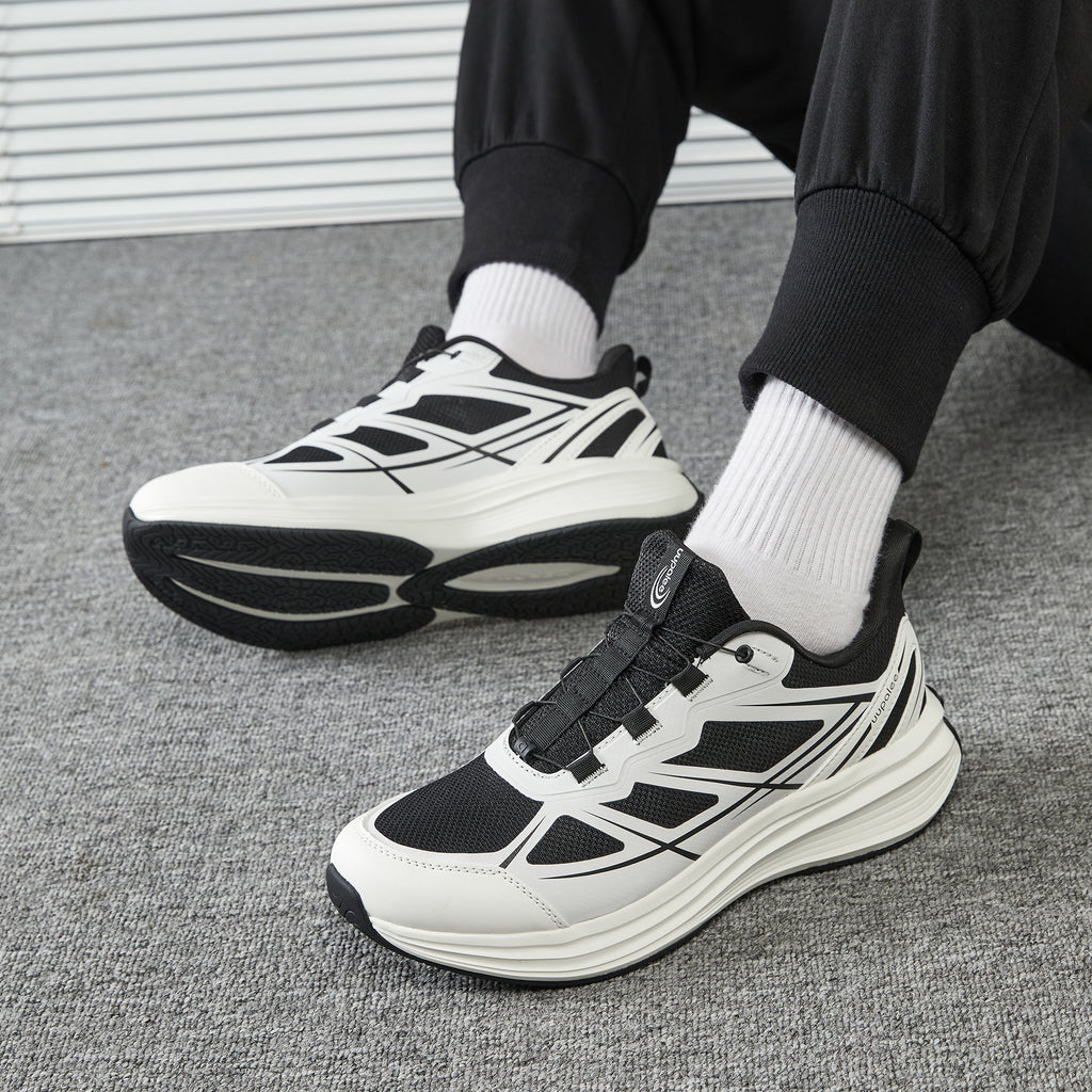 World's First Adjustable Hands Free Shoes for Unisex – Self Lacing Walking Shoes with Innovative Design, No-Tie Laces, No-Bend Convenience, Slip on & Slide & Go