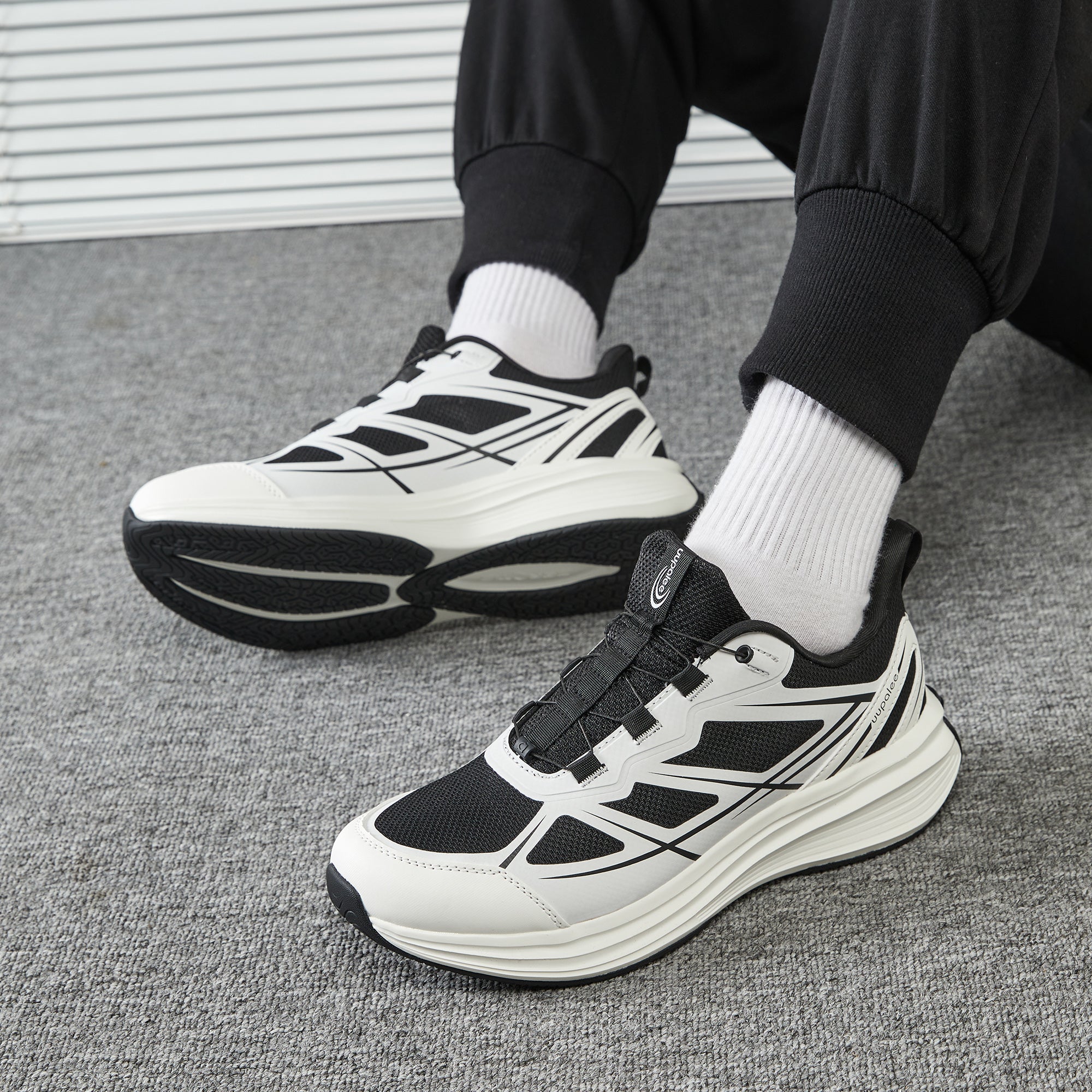 World's First Adjustable Hands Free Shoes for Unisex – Self Lacing Walking Shoes with Innovative Design, No-Tie Laces, No-Bend Convenience, Slip on & Slide & Go
