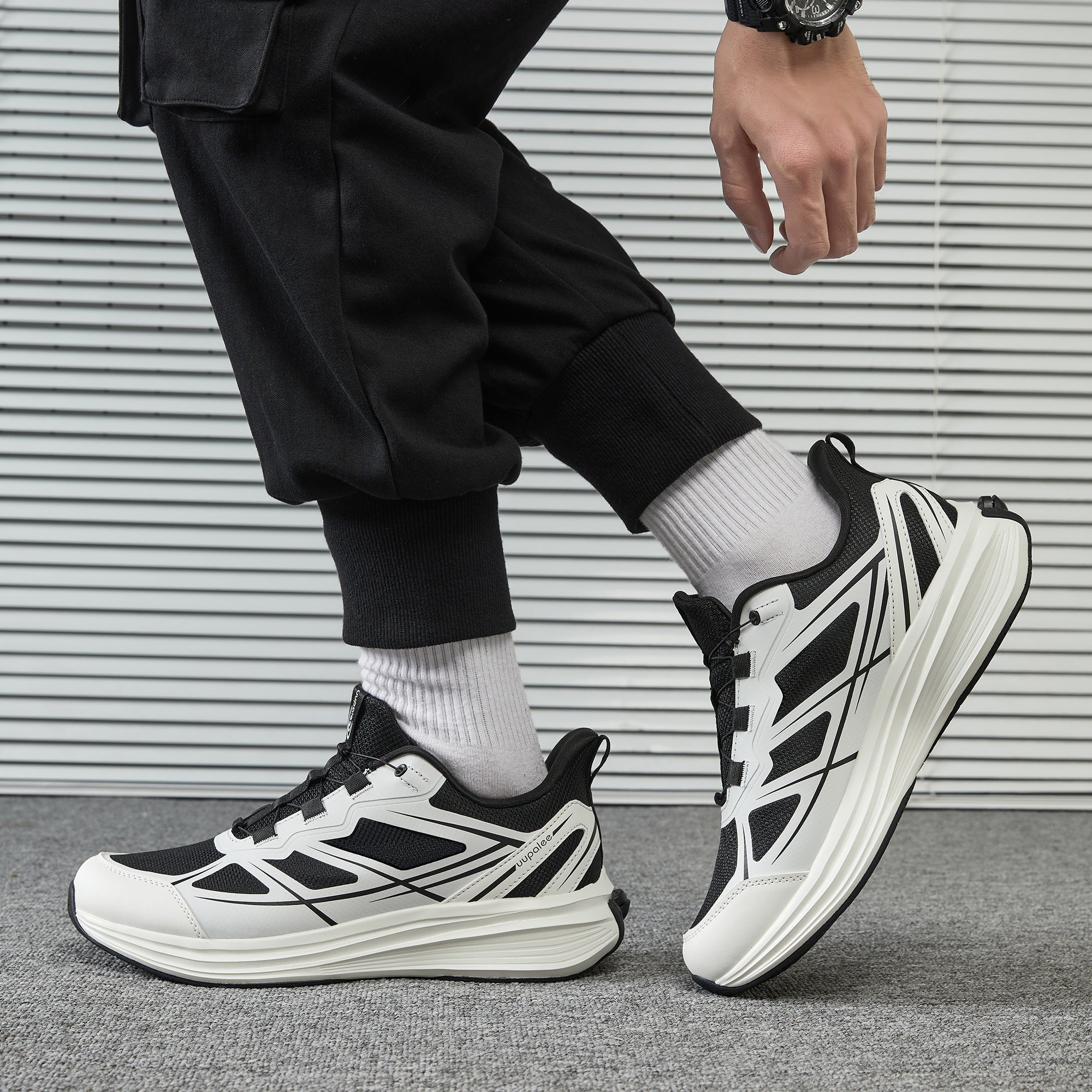 World's First Adjustable Hands Free Shoes for Unisex – Self Lacing Walking Shoes with Innovative Design, No-Tie Laces, No-Bend Convenience, Slip on & Slide & Go