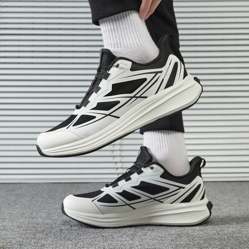 World's First Adjustable Hands Free Shoes for Unisex – Self Lacing Walking Shoes with Innovative Design, No-Tie Laces, No-Bend Convenience, Slip on & Slide & Go