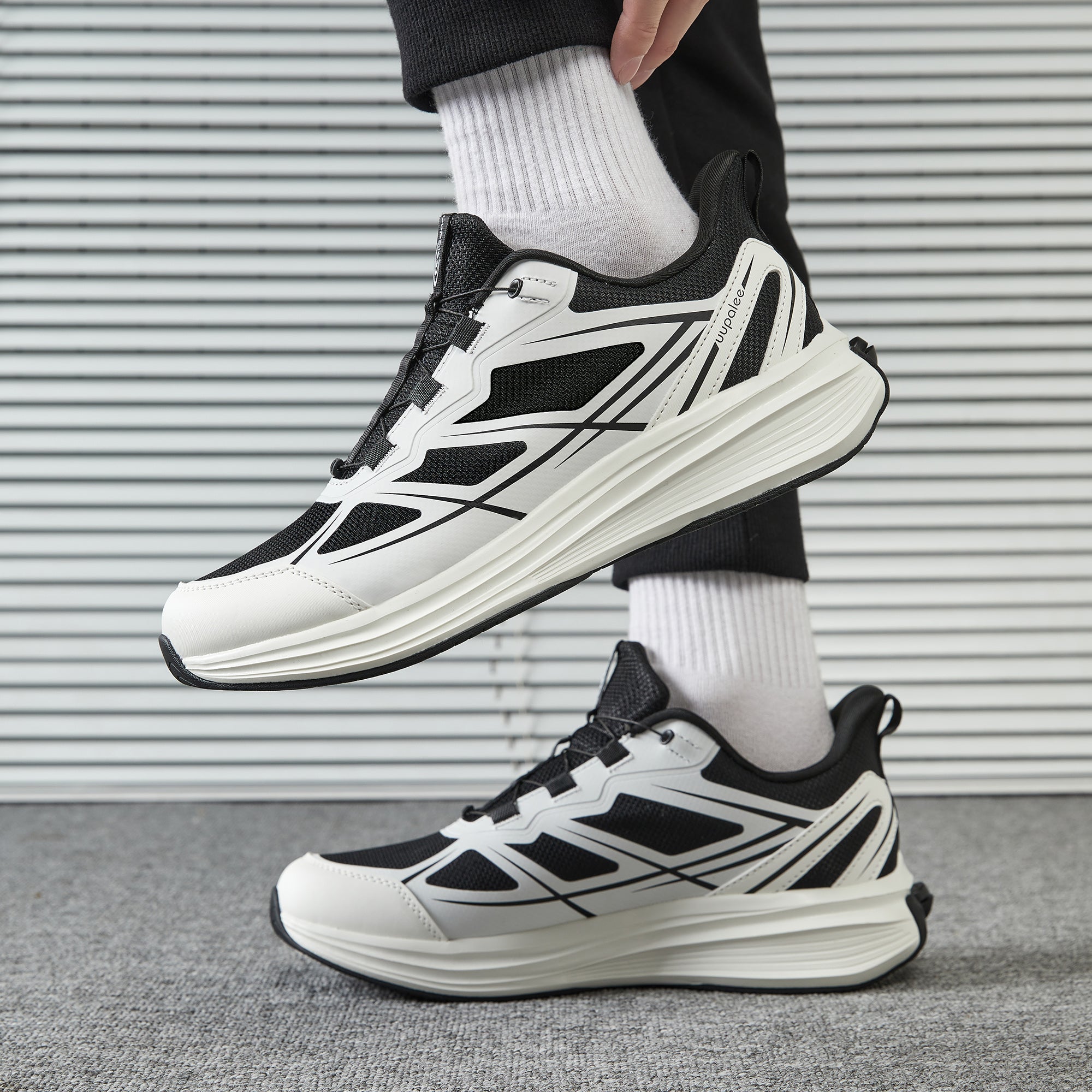 World's First Adjustable Hands Free Shoes for Unisex – Self Lacing Walking Shoes with Innovative Design, No-Tie Laces, No-Bend Convenience, Slip on & Slide & Go