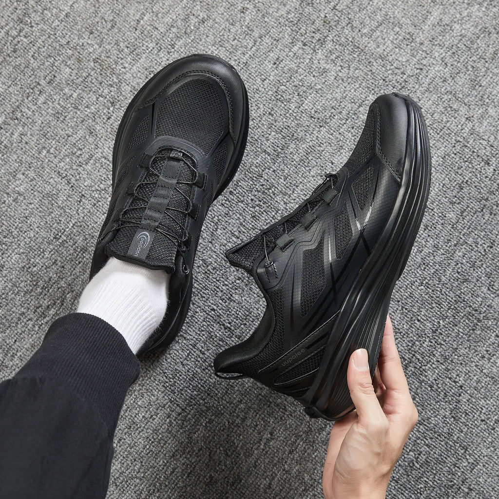 World's First Adjustable Hands Free Shoes for Unisex – Self Lacing Walking Shoes with Innovative Design, No-Tie Laces, No-Bend Convenience, Slip on & Slide & Go