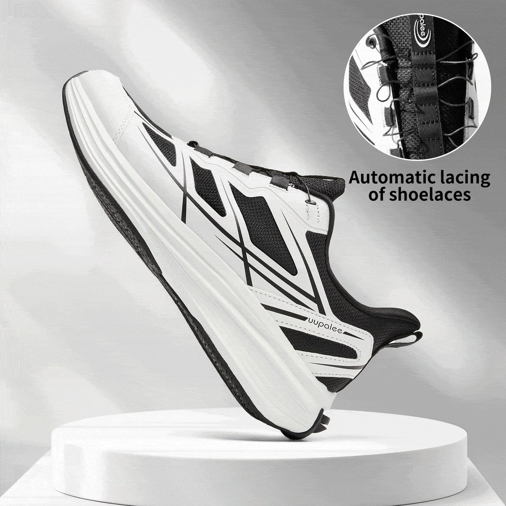 World's First Adjustable Hands Free Shoes for Unisex – Self Lacing Walking Shoes with Innovative Design, No-Tie Laces, No-Bend Convenience, Slip on & Slide & Go