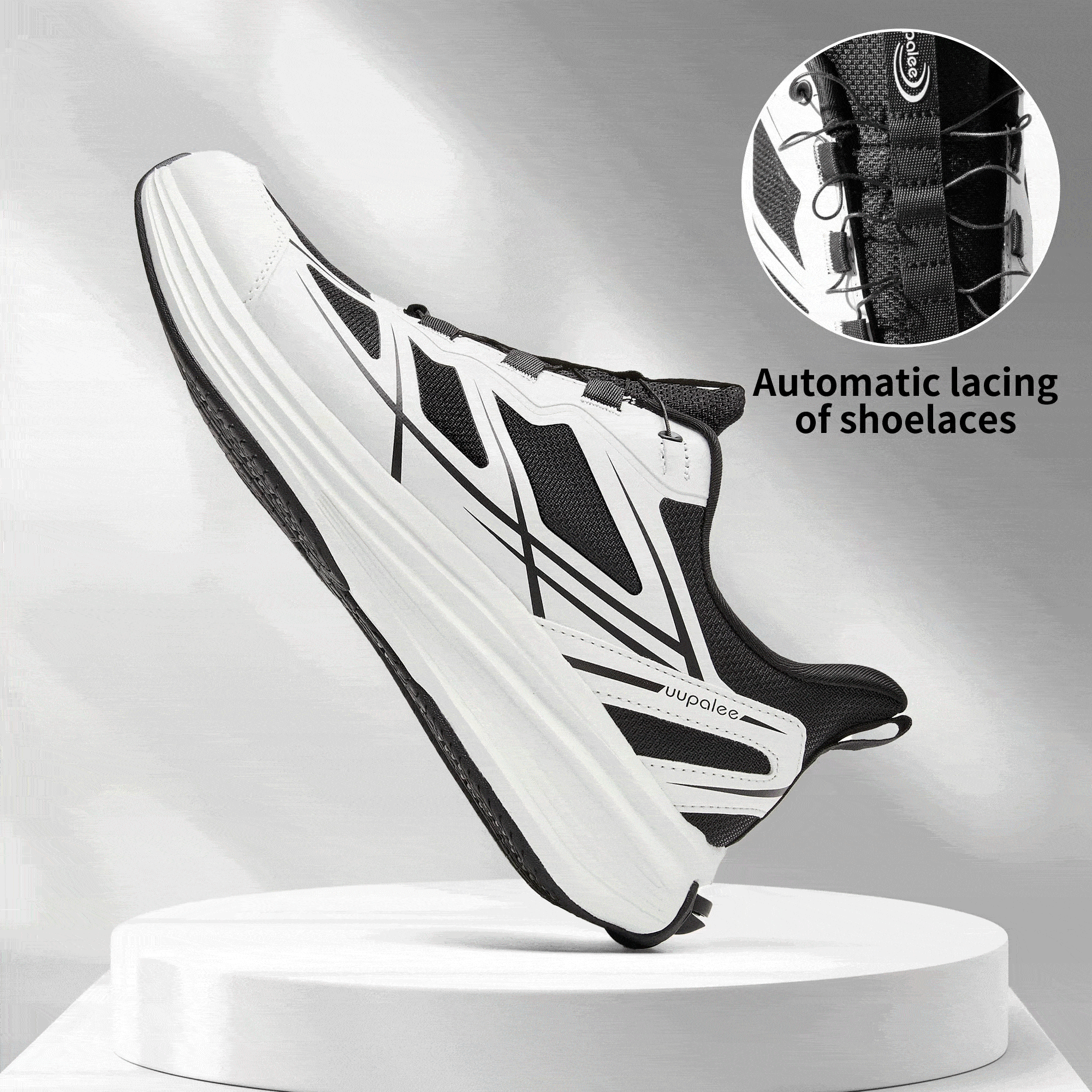 World's First Adjustable Hands Free Shoes for Unisex – Self Lacing Walking Shoes with Innovative Design, No-Tie Laces, No-Bend Convenience, Slip on & Slide & Go