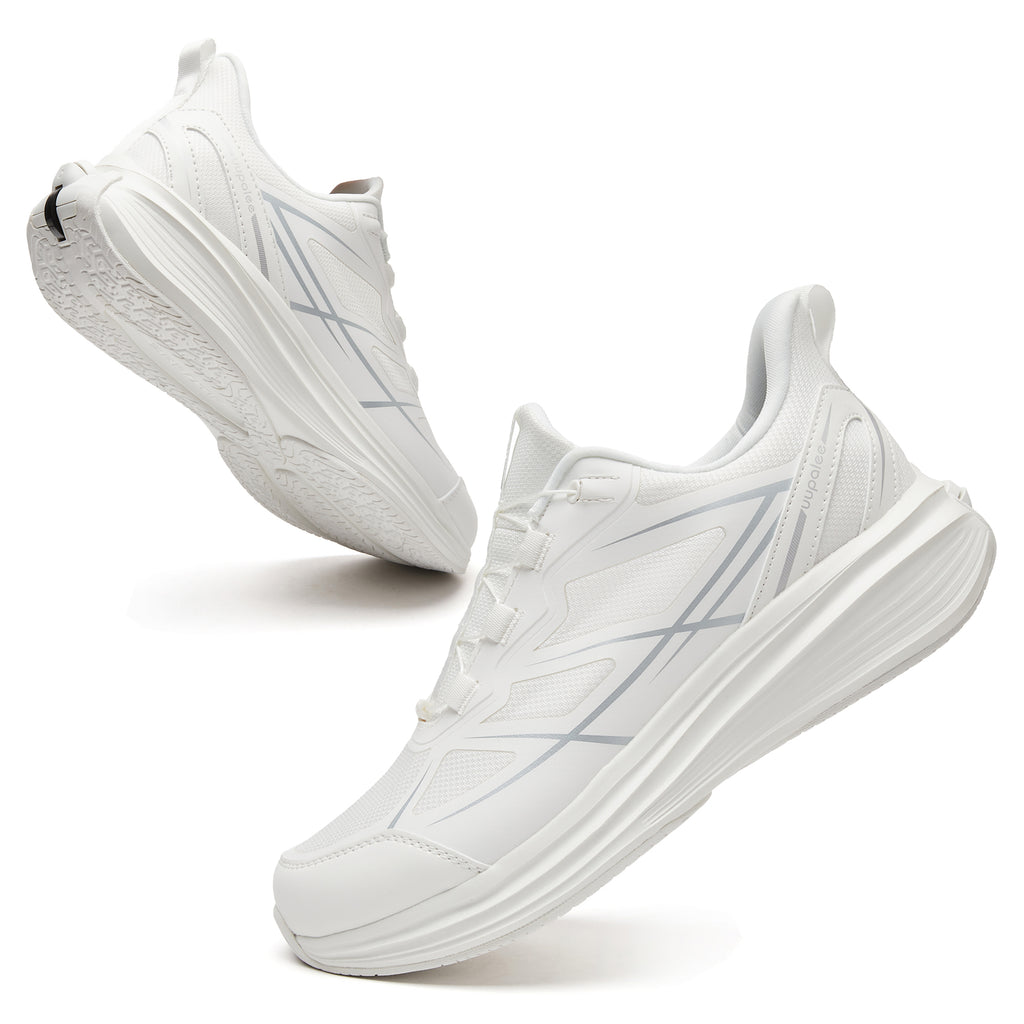 World's First Adjustable Hands Free Shoes for Unisex – Self Lacing Walking Shoes with Innovative Design, No-Tie Laces, No-Bend Convenience, Slip on & Slide & Go