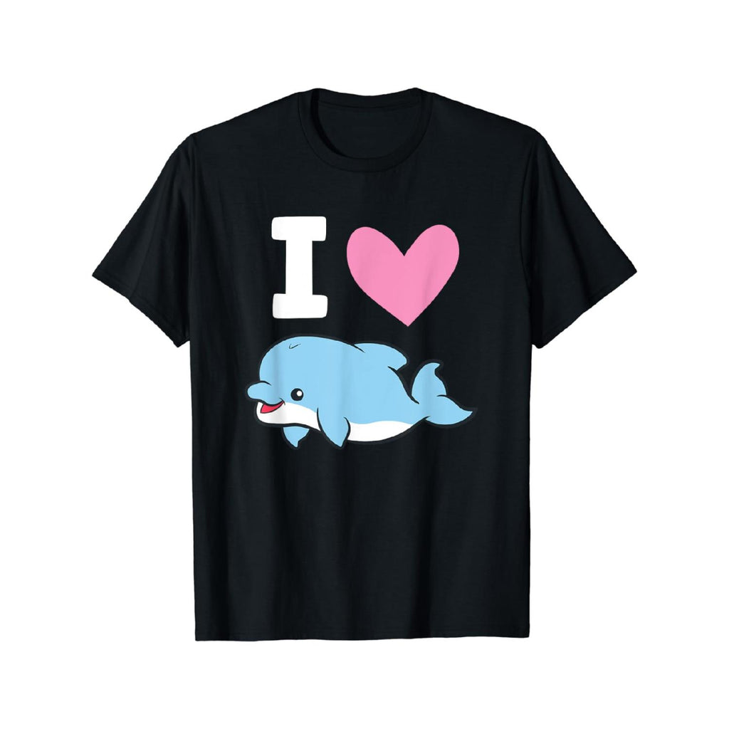 100 Percent Cotton T Shirt Featuring I Love Dolphins Sea Ocean And Cute Dolphin Design
