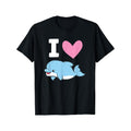 100 Percent Cotton T Shirt Featuring I Love Dolphins Sea Ocean And Cute Dolphin Design