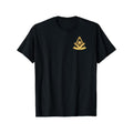 Cotton T Shirt Featuring Masonic Past Master Emblem Jewel Square Compass and Freemason Design