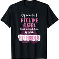 Women s Fun Kickboxing Boxing T Shirt Like A Girl Athletic Tee