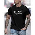 Moms Favorite Print Tee Casual Short Sleeve Summer T Shirt Tees For Men