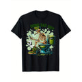 Funny Skeleton Design Doing Dad Humor T Shirt Black Regular Fit Short Sleeve Round Neck Casual Tee Ideal For Fathers Day Gift For Dad