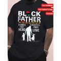 Plus Size 3D T Shirt for Men Featuring Son Daughter and Dog Design Casual Cotton Short Sleeve Tee Suitable for Outdoor Activities Ideal Fathers Day Gift Running Apparel Black