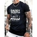 Daddy And Daughter Graphic Print Men Women Couple Fashion Street Short Sleeve Cotton Ultra Soft Breathable Moisture Wicking Casual Summer Everyday Tee