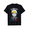 1pc Filipino Rice Humor Print T Shirt 100 Percent Cotton Crew Neck Casual Tee Stretch Knit Fabric Short Sleeve Top For Men Black