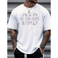 Mens Casual 100 Percent Cotton Short Sleeve Graphic Tee Breathable Fabric Crew Neck Summer Shirt Daily Outdoor Wear Slogan Print Perfect For Fathers Day Gifts