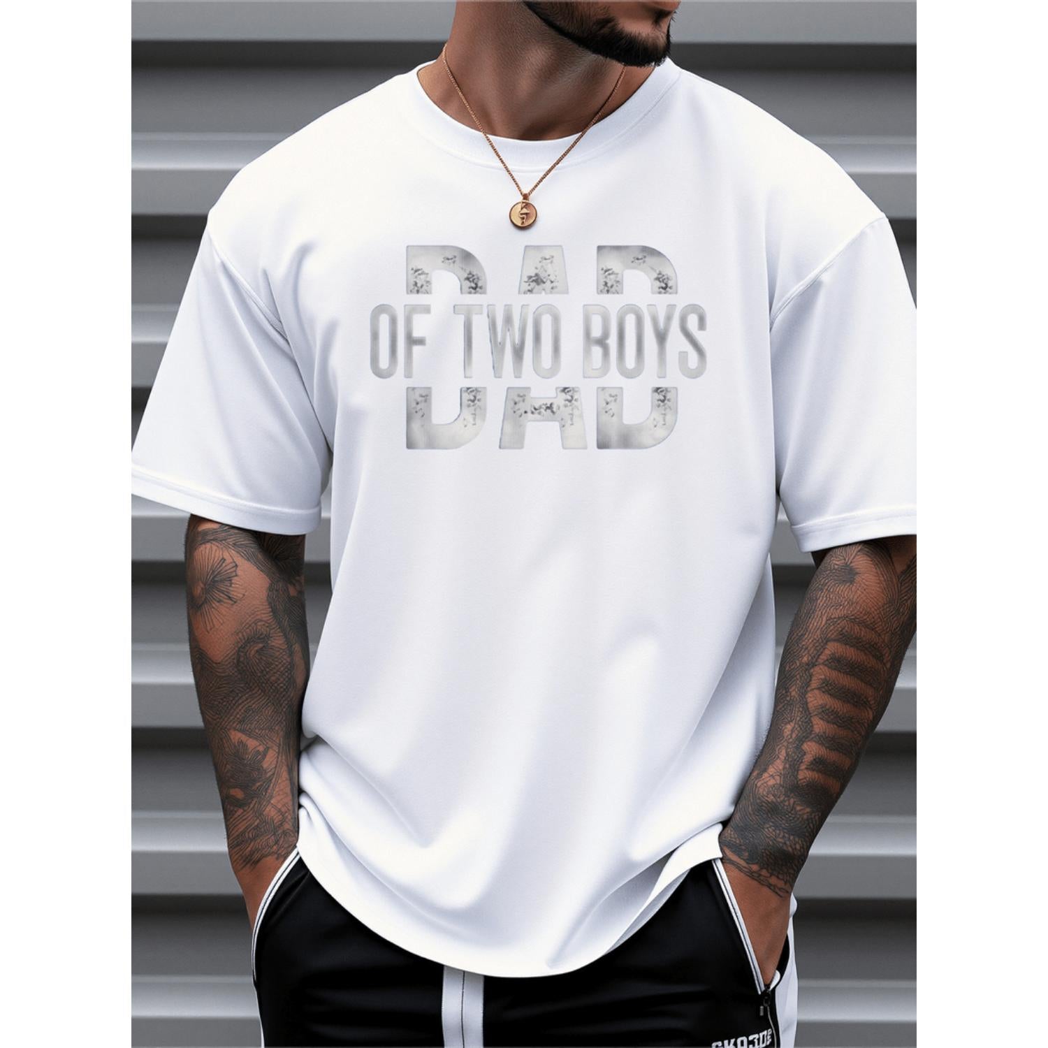 Mens Casual 100 Percent Cotton Short Sleeve Graphic Tee Breathable Fabric Crew Neck Summer Shirt Daily Outdoor Wear Slogan Print Perfect For Fathers Day Gifts