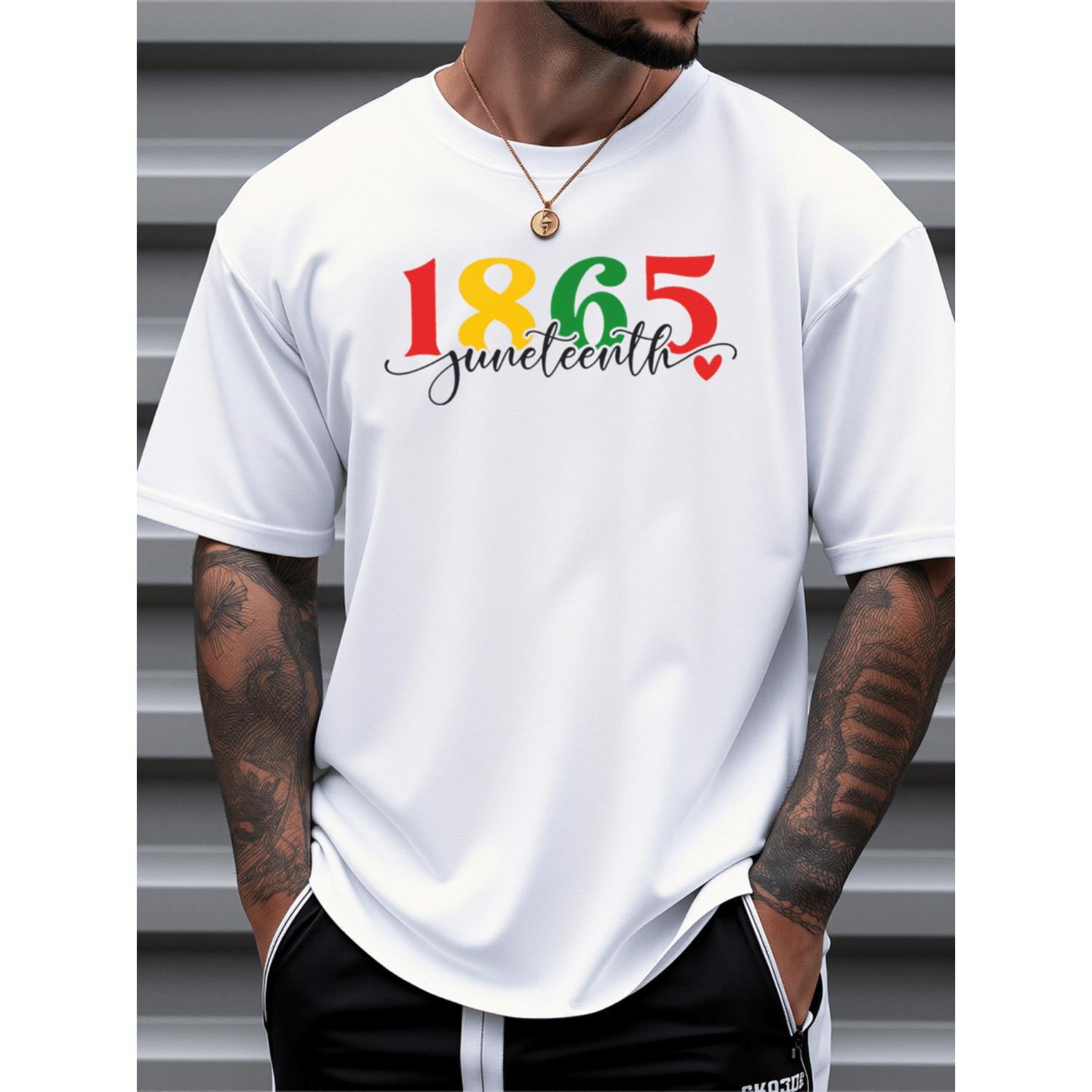 Mens Cotton TShirt with Prints Casual Short Sleeve Shirt for Daily and Outdoor Summer Wear