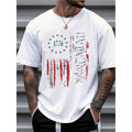 Men's Casual TShirts with American Flag Print Made from Cotton Comfortable Summer Wear