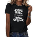 Girls Are Sunshine Soft Breathable Pure Womens T Shirt Relaxed Fit Everyday Summer Essential Black