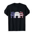 Men's Patriotic English Bulldog TShirt Featuring American Flag Retro Puppy Design Made from 100 Cotton Short Sleeve Round Neck Machine Washable Casual Military Inspired Top Black
