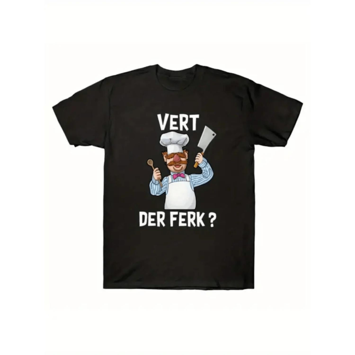 Swedish Chef Vert Der Mens Plus Size T Shirt Available In Black And Navy Colors