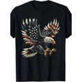 Men Casual Black Short Sleeve T Shirt Featuring Mountain Sunset Design