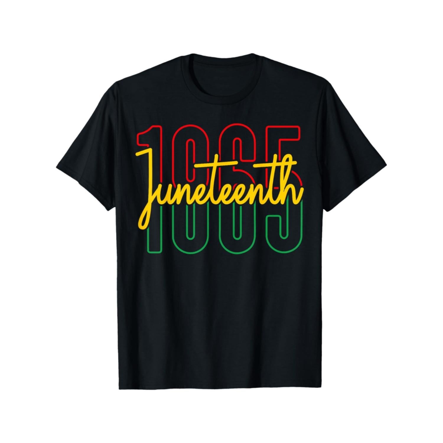 Celebrating Juneteenth 1865 Mens and Womens Cotton Crew Neck Short Sleeve T Shirt for Black History Month in Vibrant Casual Style