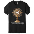 Mens T Shirt With Graphic 100 Percent Cotton 180gsm Stitched Short Sleeve Crewneck Religious Catholic Communion Design Regular Fit Casual Church Apparel Statement Comfortable Black Tee