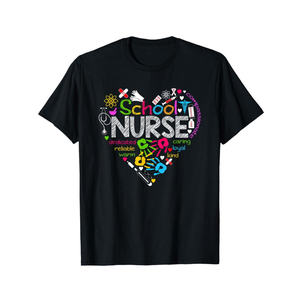 School Nurse Cute Graphic Tee Back To School Nurse Week 2022 T Shirt Black Design