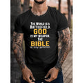 Creative Mens Casual Short Sleeve Crew Neck Letter Print T Shirt Summer Outdoor Wear White