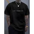 Mens Trendy Round Neck White TShirt Versatile Short Sleeves