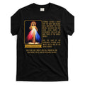 Divine Mercy Image Prayer Catholic Street Style Womens Tee Comfortable Cotton Round Neck Shorts Same Gender Design Sleeves Mens T Shirts Black