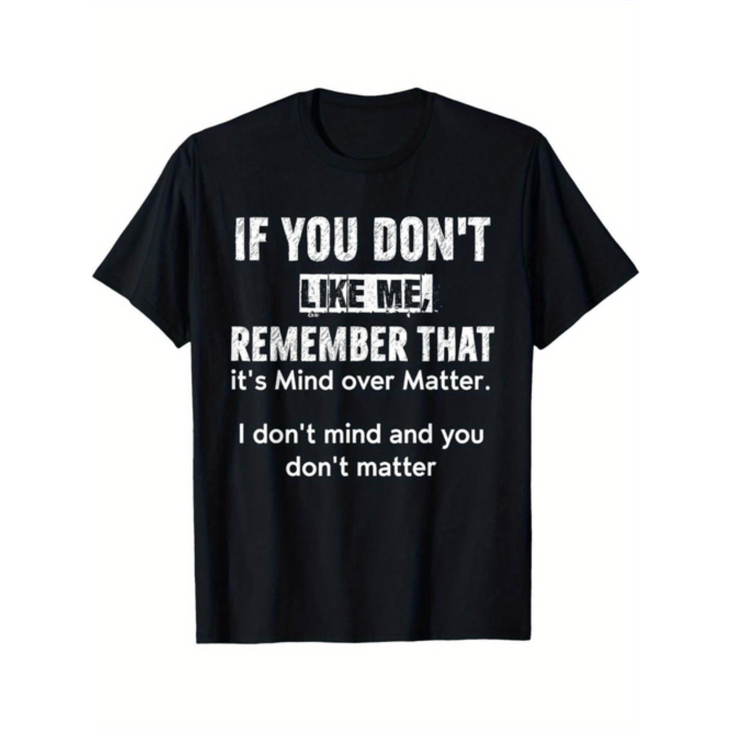 Mens Black Cotton TShirt With White Text Short Sleeve Crew Neck 100 Percent Cotton Lightweight Breathable Ideal For Casual Wear And Washable