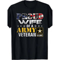 Army Wife Graphic T Shirt 100 Percent Cotton Lightweight Short Sleeve Crew Neck Ideal Gift for Birthdays Friends Day Patriotic Design Perfect for Home Parties