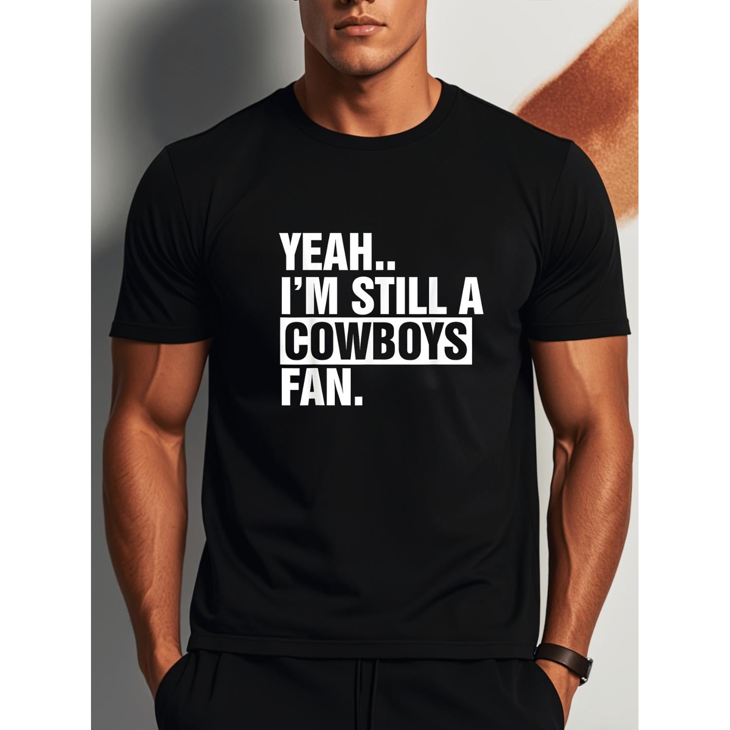 Still a T Shirt 100 Percent Cotton Cowboy Shirt for Men Dad 220 Gram Weight Graphic Casual Short Sleeve Crew Neck Summer Clothing XXXL Gifts for Men Black