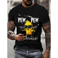 Mens Casual Short Sleeve T Shirt Summer Fashion Graphic Print Polyester Round Neck Regular Fit 150gsm Ideal for Daily Wear Skateboarding and Running Mixed Color