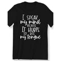 Mens And Womens 100 Percent Cotton Comfortable Knit Round Neck Black T Shirt With White Sarcastic Slogan Text Machine Washable Smooth Fabric Apparel
