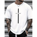 Mens Comfy Casual Elastic Crew Neck Print Short Sleeve T Shirts Perfect For Outdoor Activities Black