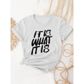 Womens Gray Short Sleeve Crew Neck T Shirt Relaxed Fit Machine Washable Soft Fabric Pullover Graphic Tee White