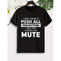 Simple Letter Print Mens Graphic TShirt Casual Summer White Edition