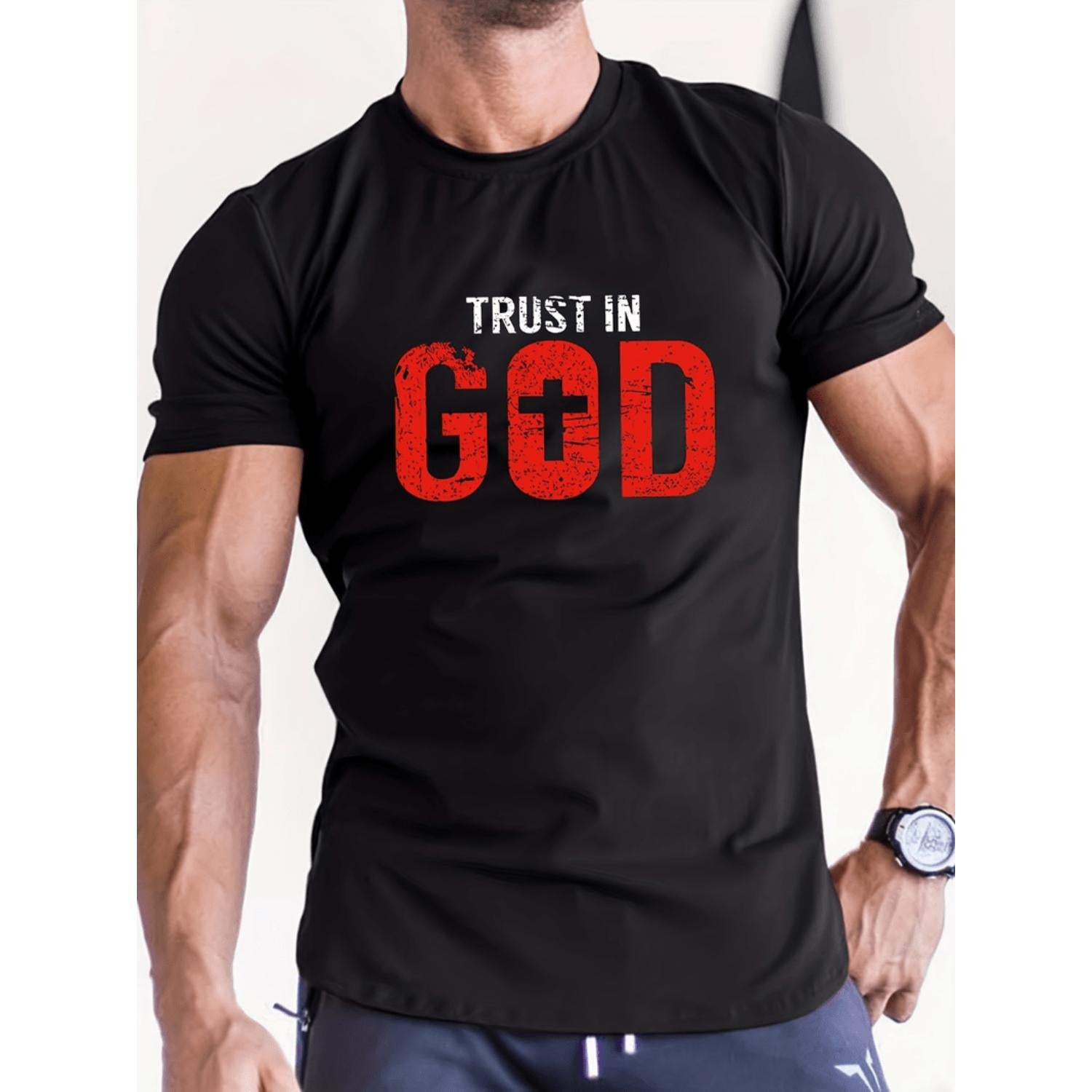 Everyday Casual Mens Fashion Short Sleeve T Shirt Lightweight Polyester Crew Neck Machine Washable Black Graphic Tee for Adults Dark Grey