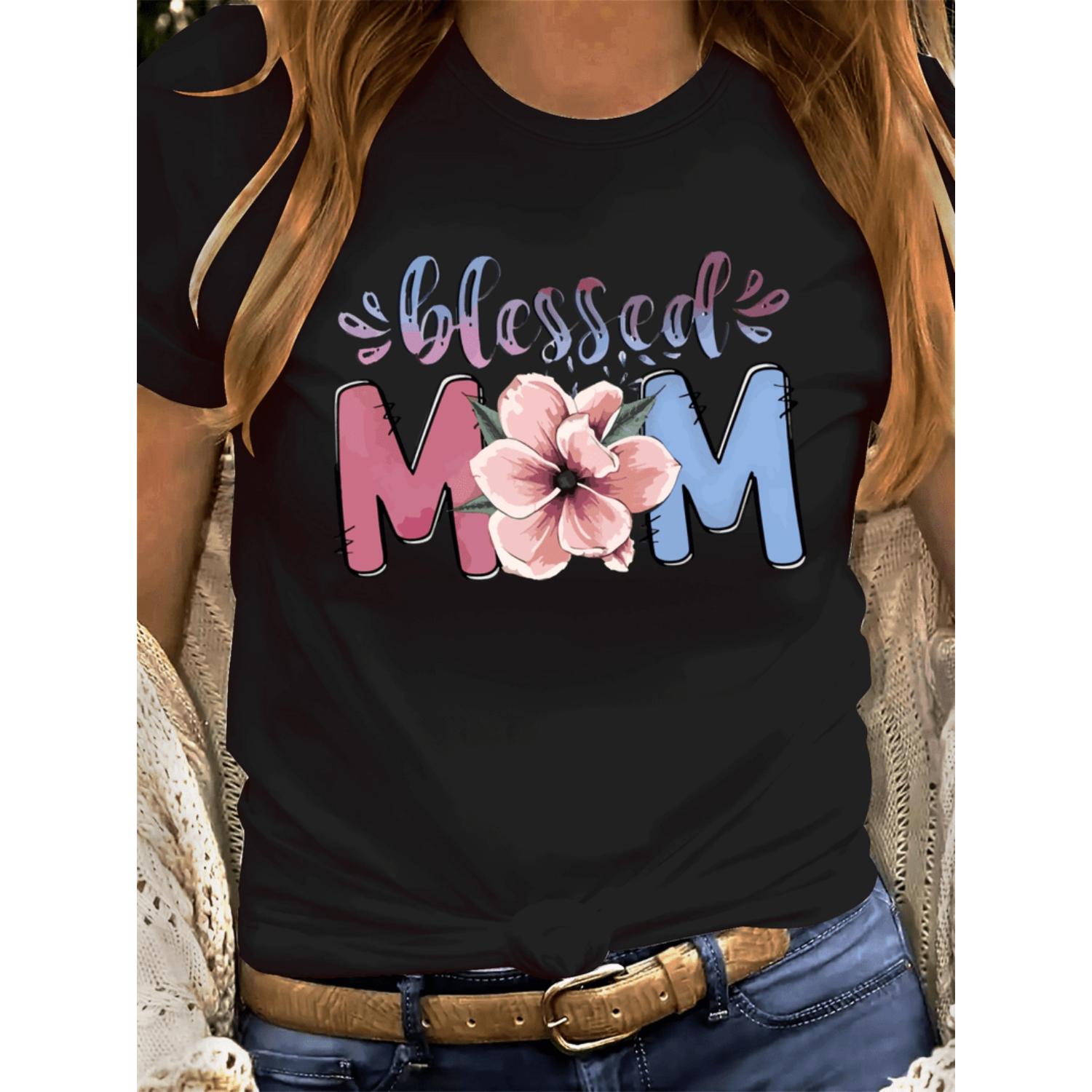 Womens Casual Short Sleeve T Shirt Breathable 100 Percent Polyester Relaxed Fit Round Neck Front Letter Print Machine Washable Multiple Colors for Spring and Summer Everyday Comfort Vibrant Print Tee Soft Fit
