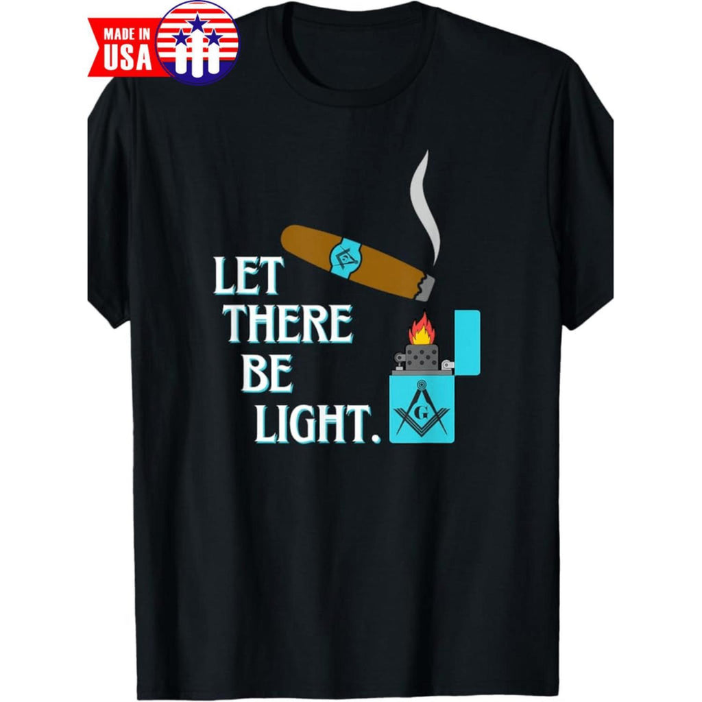 Vintage Masonic Cigar And Lighter Graphic Crew Neck T Shirt Regular Fit Short Sleeve All Season Knit Fabric Top With Heat Transfer Print For Men Vintage Style