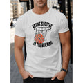 Summer Casual Short Sleeve T Shirt For Men With Active Shooter In The Building Print