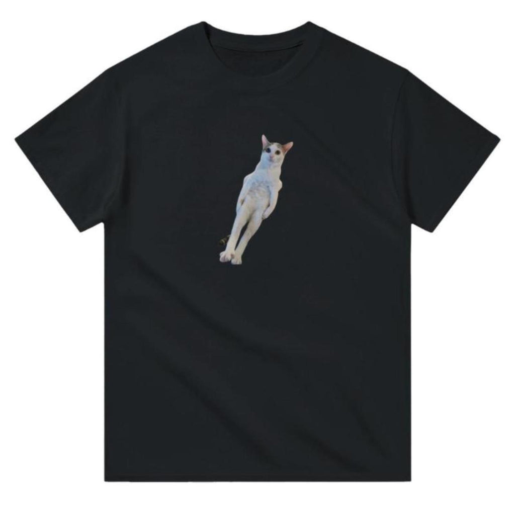 Silly Cat Pose Essential Y2k Graphic Tee Vintage Style Funny Cat Shirt Unisex Cotton Crewneck TShirt Womenswear Streetwear Top