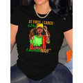 Womens Short Sleeve Printed T Shirt At First I Care But Then I Was Like Nah Black Women Design