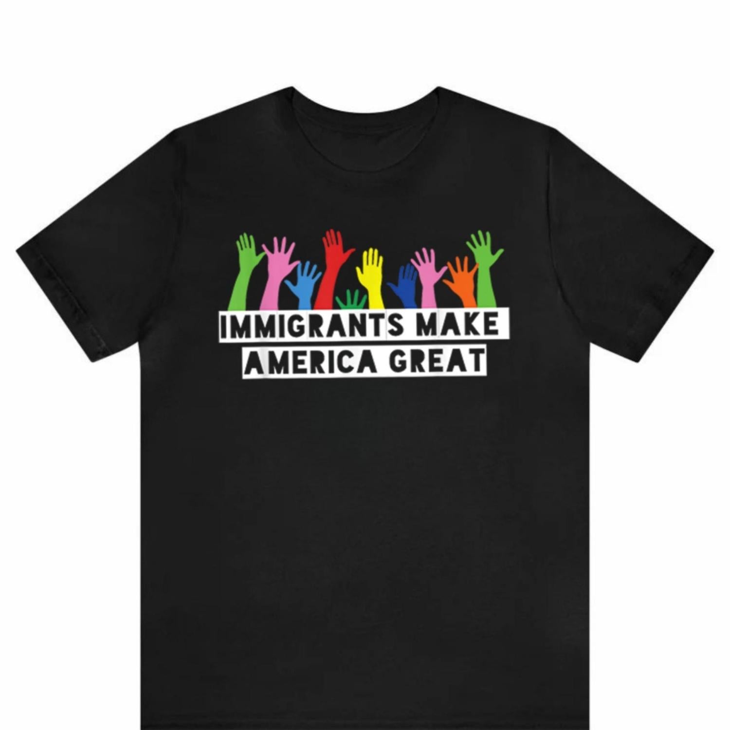 Immigrants Make America Great Floral Political Progressive Activism Pro Immigration Wildflower Tee