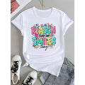 Womens Inspirational Tshirt Featuring Be The Reason Someone Smiles Today Colorful Print Short Sleeve Round Neck Casual Fashion Top for Spring Summer and Fall
