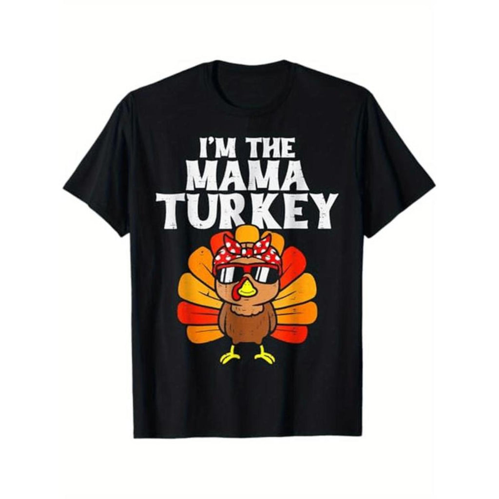 Funny Vintage Cute Im The Mama Turkey Family Matching Shirts For Thanksgiving Halloween And Christmas Gifts For Men And Women